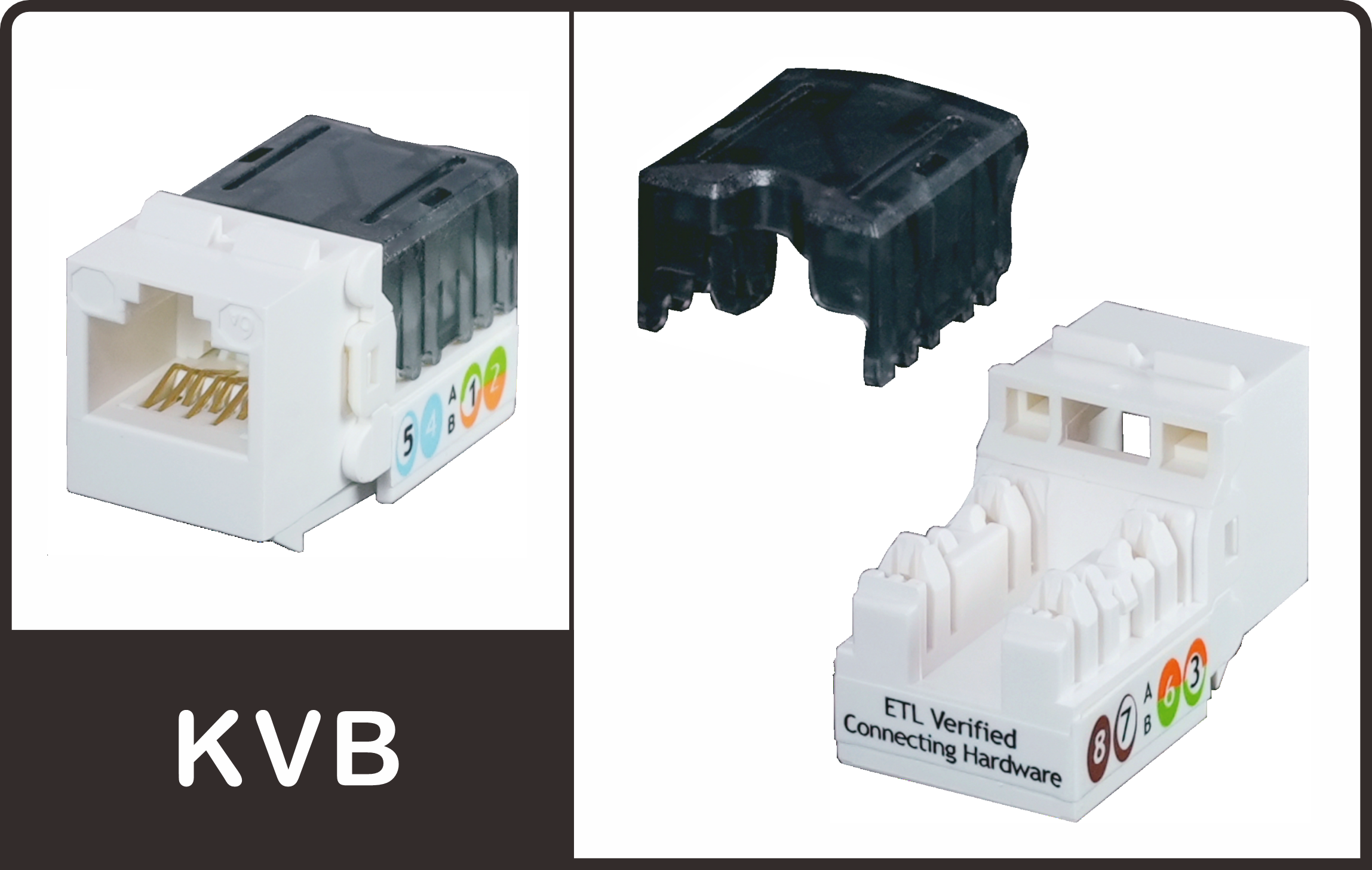90° Nhanh chóng lắp ráp - Giắc cắm Keystone dòng KVB